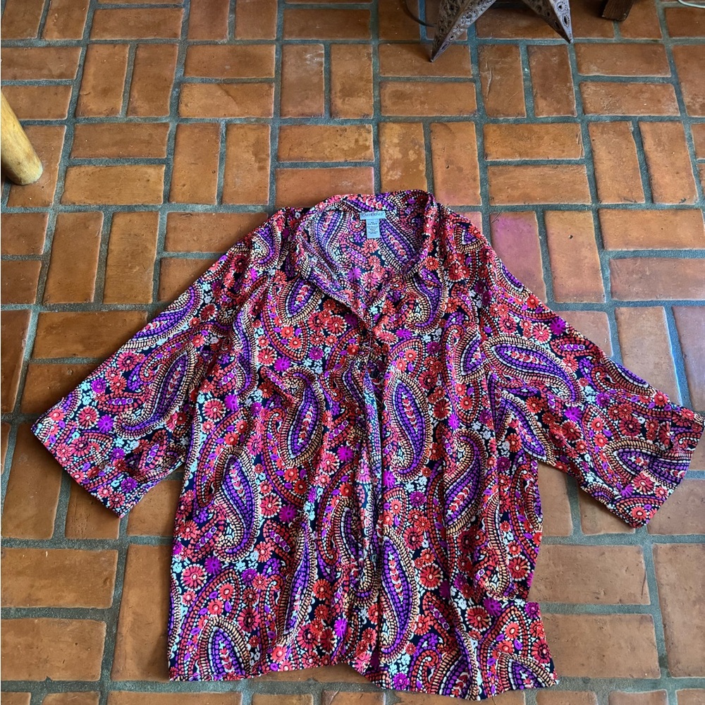 Vibrant Paisley Kimono Top